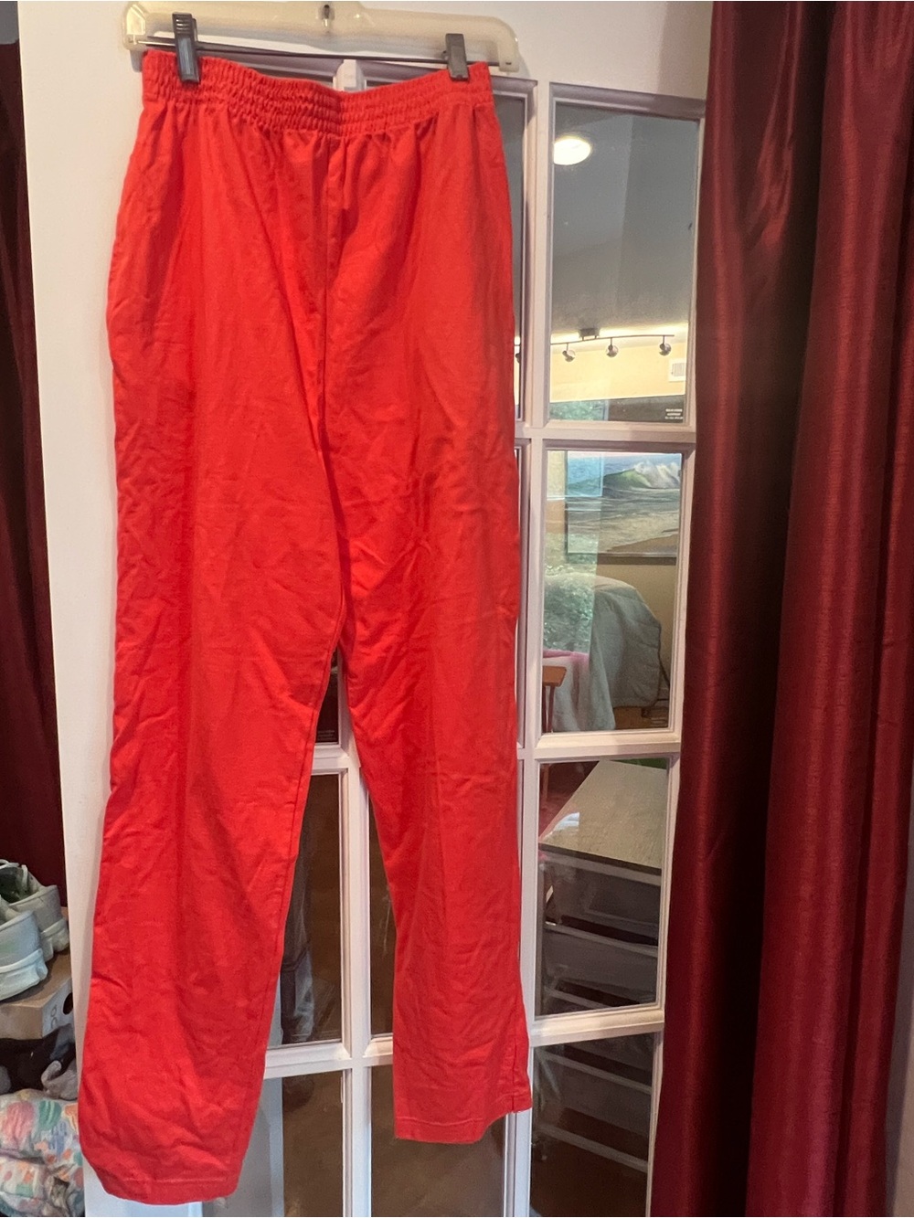 Jones New York Red Elastic-Waist Cotton Skirt